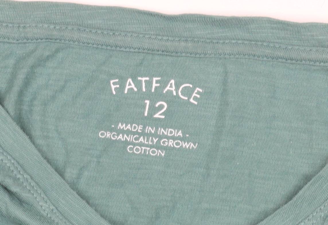 Fat Face Women's Green Long Sleeve Shirt Size 12