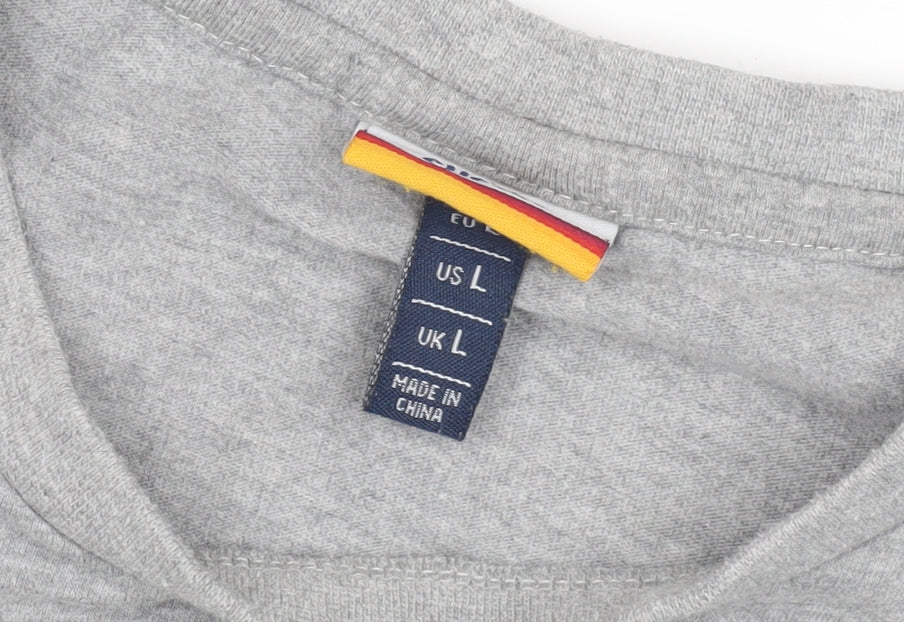 Ellesse Men's Grey Short Sleeve Cotton T-Shirt - Large