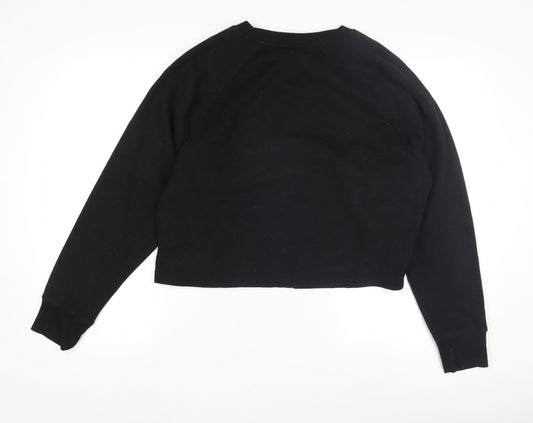 DKNY Women's Black Pullover Logo Sweatshirt - M