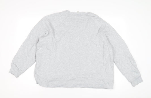 Marks and Spencer Unisex Grey Logo Sweatshirt L Pullover