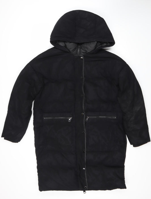 Calvin Klein Men's Black Puffer Jacket XS Hooded