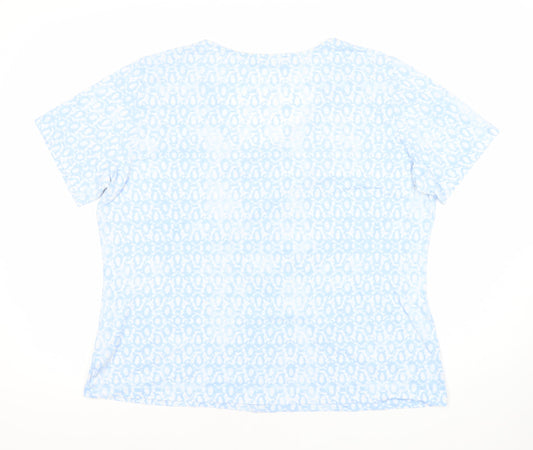 Womens UK Size 20 Randy Berry Blue Cotton T-Shirt