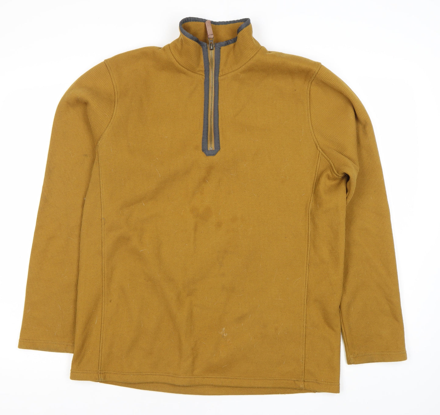 Mountain Warehouse Men's Brown Fleece 1/4 Zip Sweatshirt M