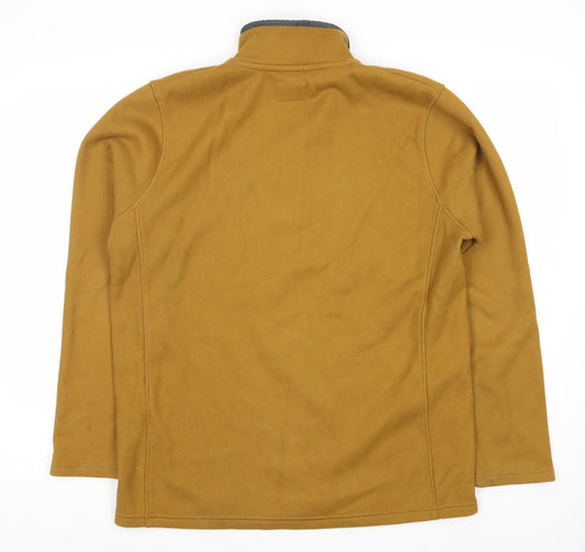 Mountain Warehouse Men's Brown Fleece 1/4 Zip Sweatshirt M