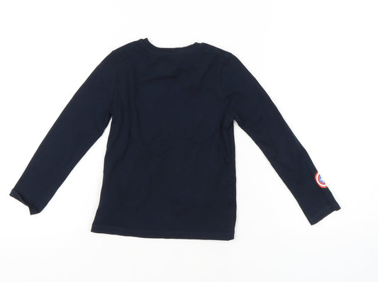 Marks and Spencer Boys Blue Captain America T-Shirt, 5-6 Years