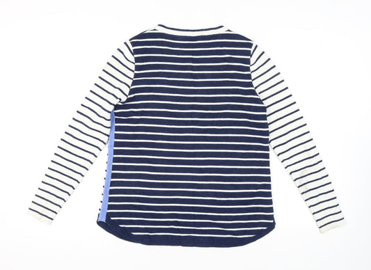 Crew Clothing Co Women's Blue 14 Striped Pullover Jumper