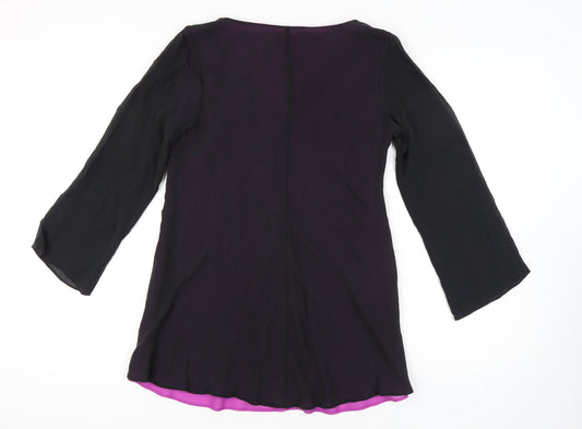 Anna Scholz Women's Purple Silk Blouse Size 14