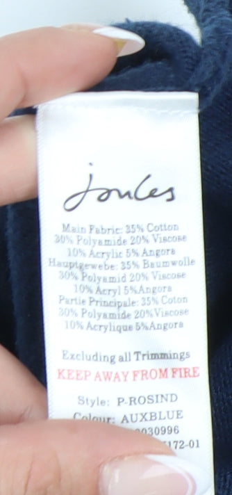 Joules Women's Blue Cardigan Size 10 Beaded Knit