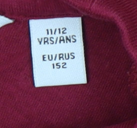 Additional view of Regatta girls’ red long sleeve t-shirt, 11-12 years, sequin accent