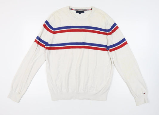 Tommy Hilfiger Men's White L Pullover Jumper