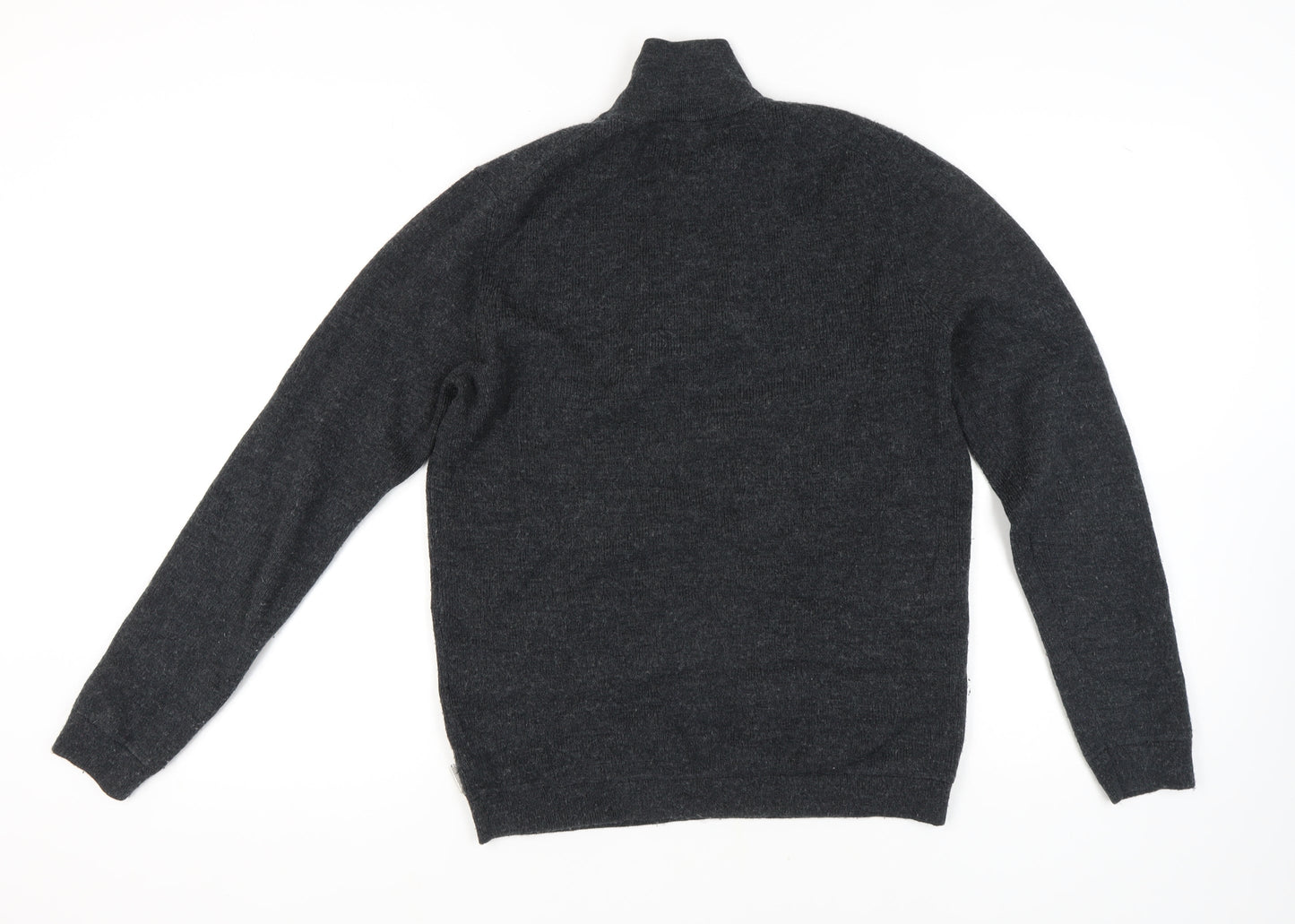 Superdry Men's M Black Full Zip Jumper High Neck