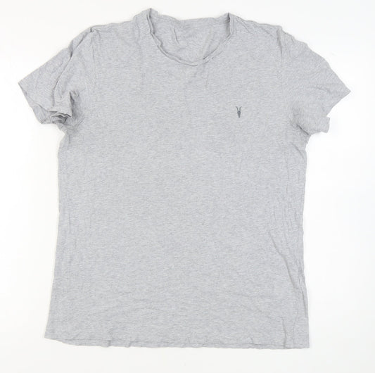 AllSaints Men's Grey Large Crew Neck T-Shirt