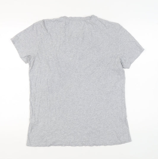 AllSaints Men's Grey Large Crew Neck T-Shirt