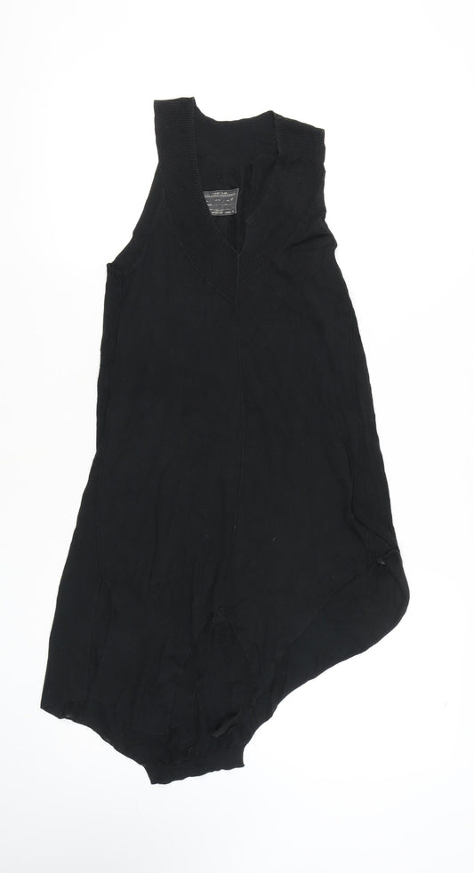 AllSaints Women's Black Sleeveless Asymmetric Dress