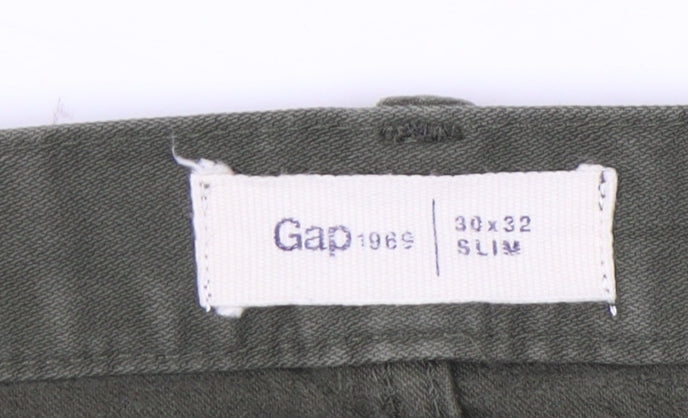 Gap Men's Green Slim Fit Chinos - Size 30