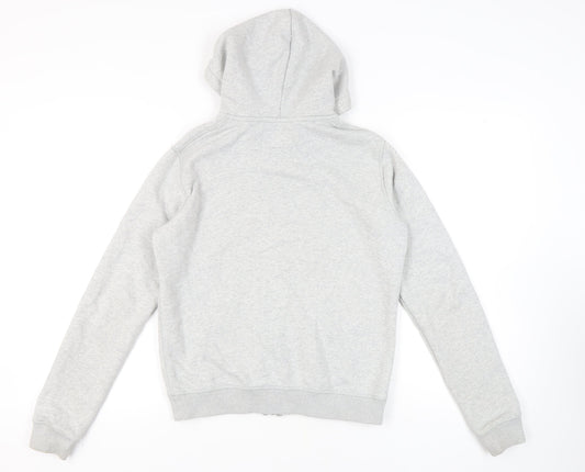 Jack Wills Women's Grey Full Zip Hoodie Size 10