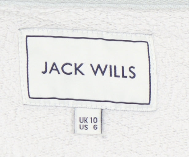 Jack Wills Women's Grey Full Zip Hoodie Size 10