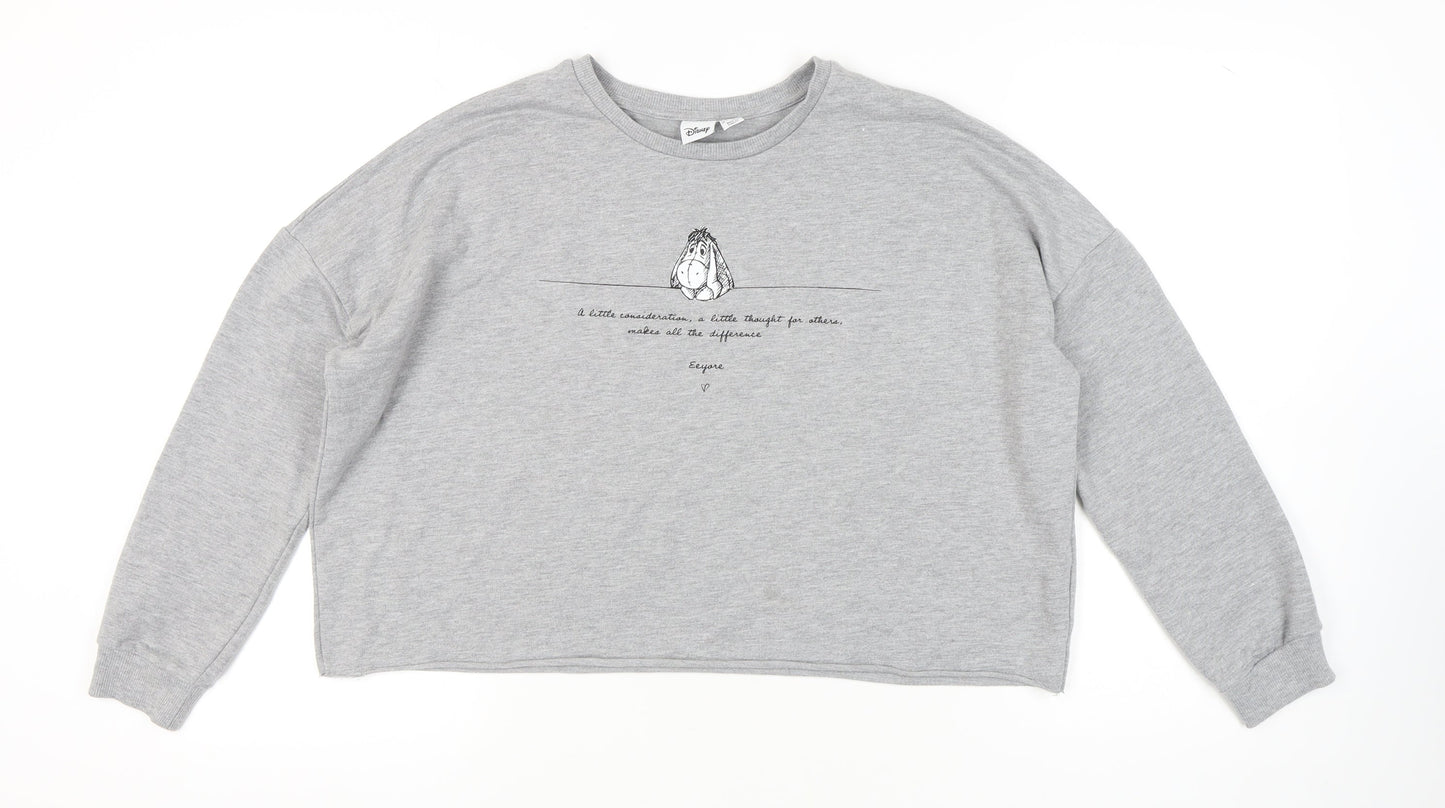Disney Unisex Grey Pullover Sweatshirt - M