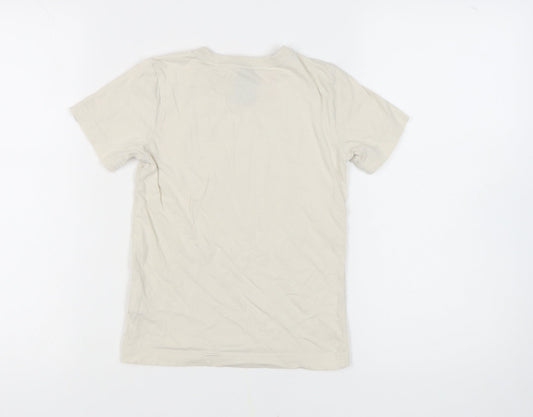 Adidas Boys' White Graphic Logo T-Shirt Size 7-8 Years