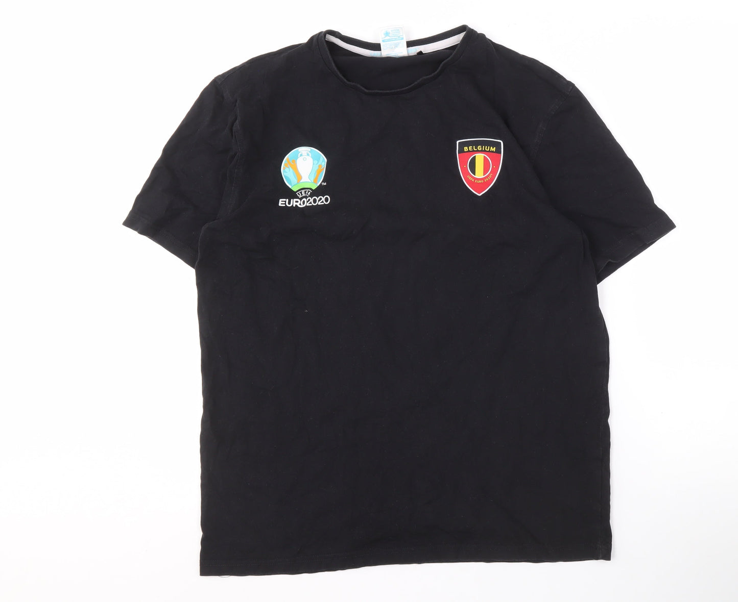 UEFA Euro 2020 Men's Black M T-Shirt, Sports Theme