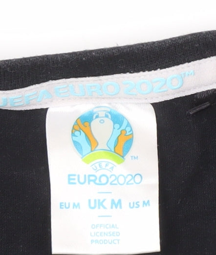 UEFA Euro 2020 Men's Black M T-Shirt, Sports Theme