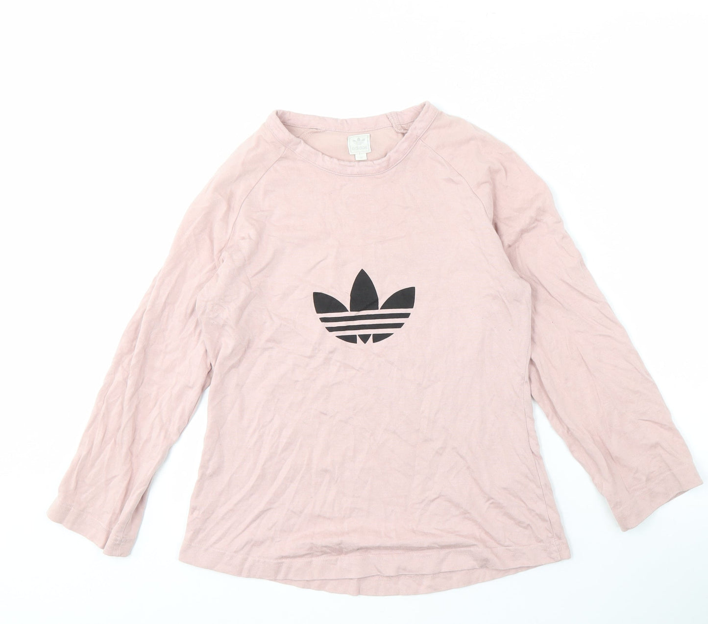 Adidas Women's Pink Long Sleeve Crew Neck T-Shirt