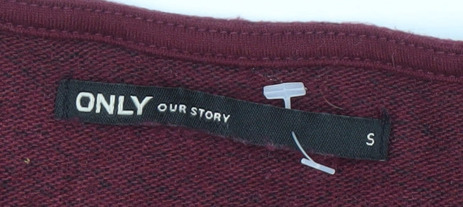 Brand and care label for Only Women's Red jumper -, size S, V-Neck