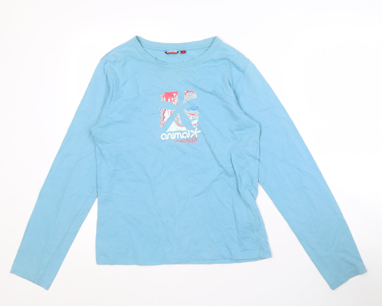 Animal Women's Blue Long Sleeve T-Shirt Size 14
