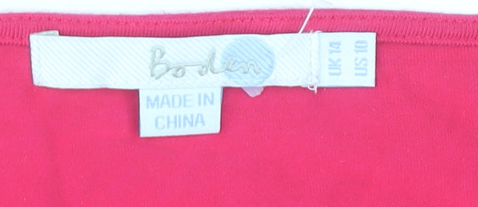 Boden Women's Pink V-Neck Wrap Top Size 14