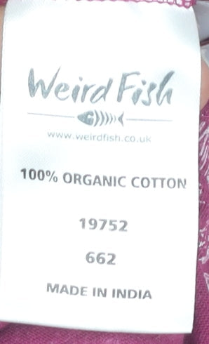 Weird Fish Women's Pink Tropical Print T-Shirt Size 12