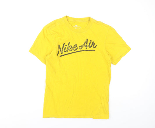 Mens UK Size XS Nike Yellow Cotton T-Shirt