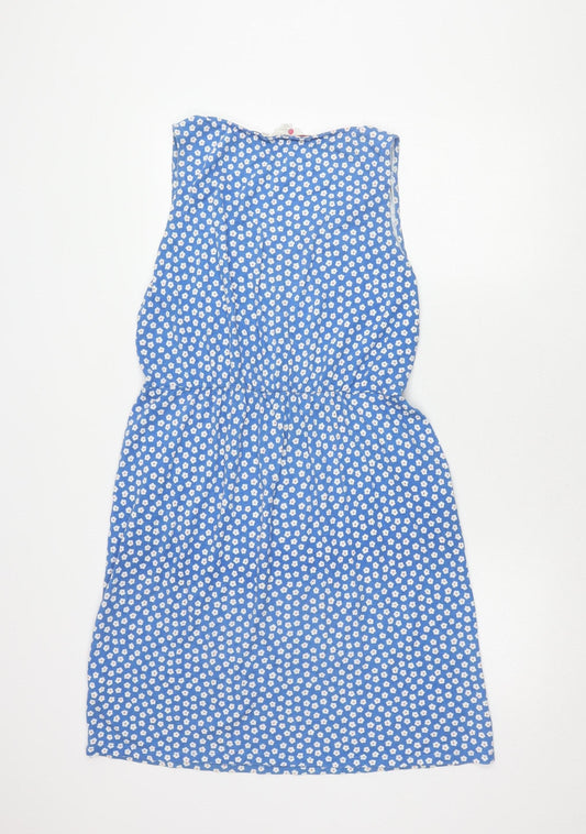 Boden Women's Blue Floral Sleeveless Dress Size 14