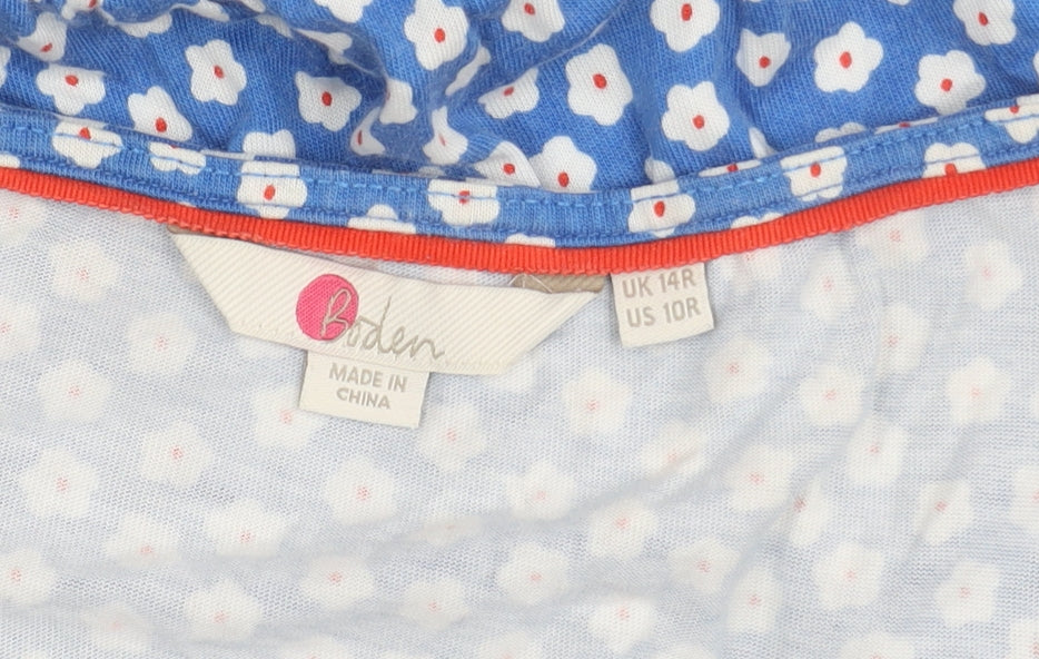 Boden Women's Blue Floral Sleeveless Dress Size 14