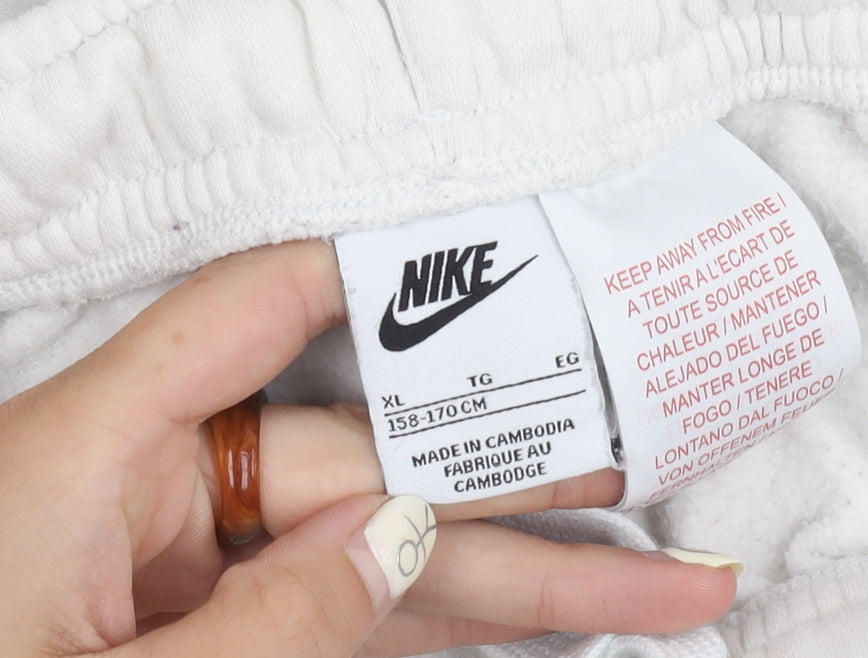 Additional view of Nike boys’ white xl track pants for activewear