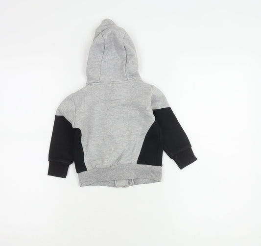 Firetrap Boys Grey Jacket, 12-18 Months, Logo Hoodie, Zip
