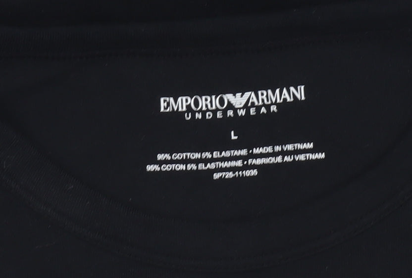 Emporio Armani Men's Black L Short Sleeve T-Shirt