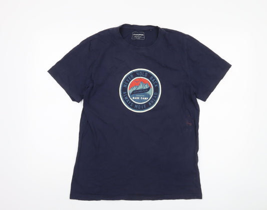 Craghoppers Men's Blue Graphic Print T-Shirt - M