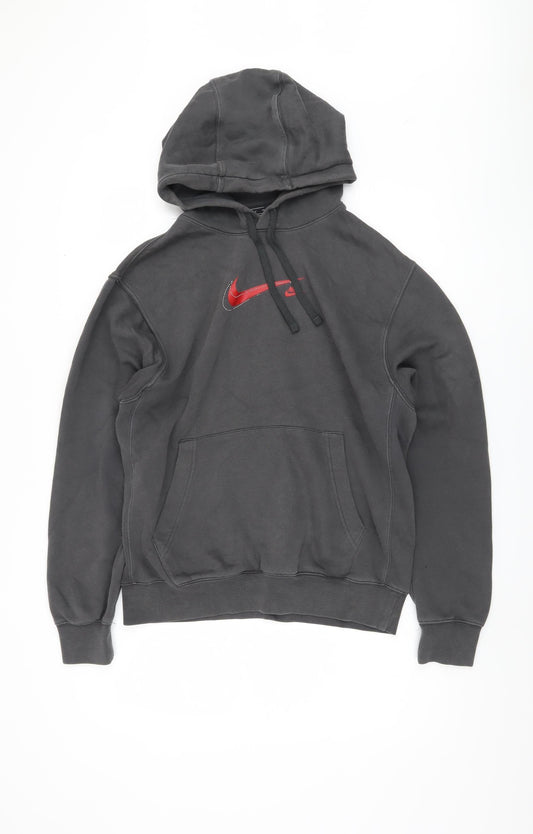 Mens UK S Regular Nike Grey Pullover Hoodie