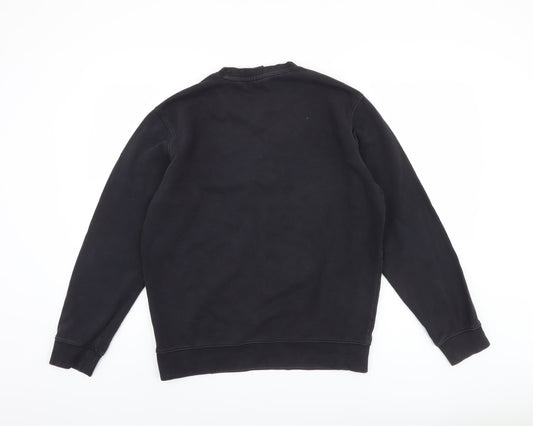 Champion Black Unisex Sweatshirt M Pullover Logo