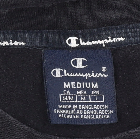 Champion Black Unisex Sweatshirt M Pullover Logo