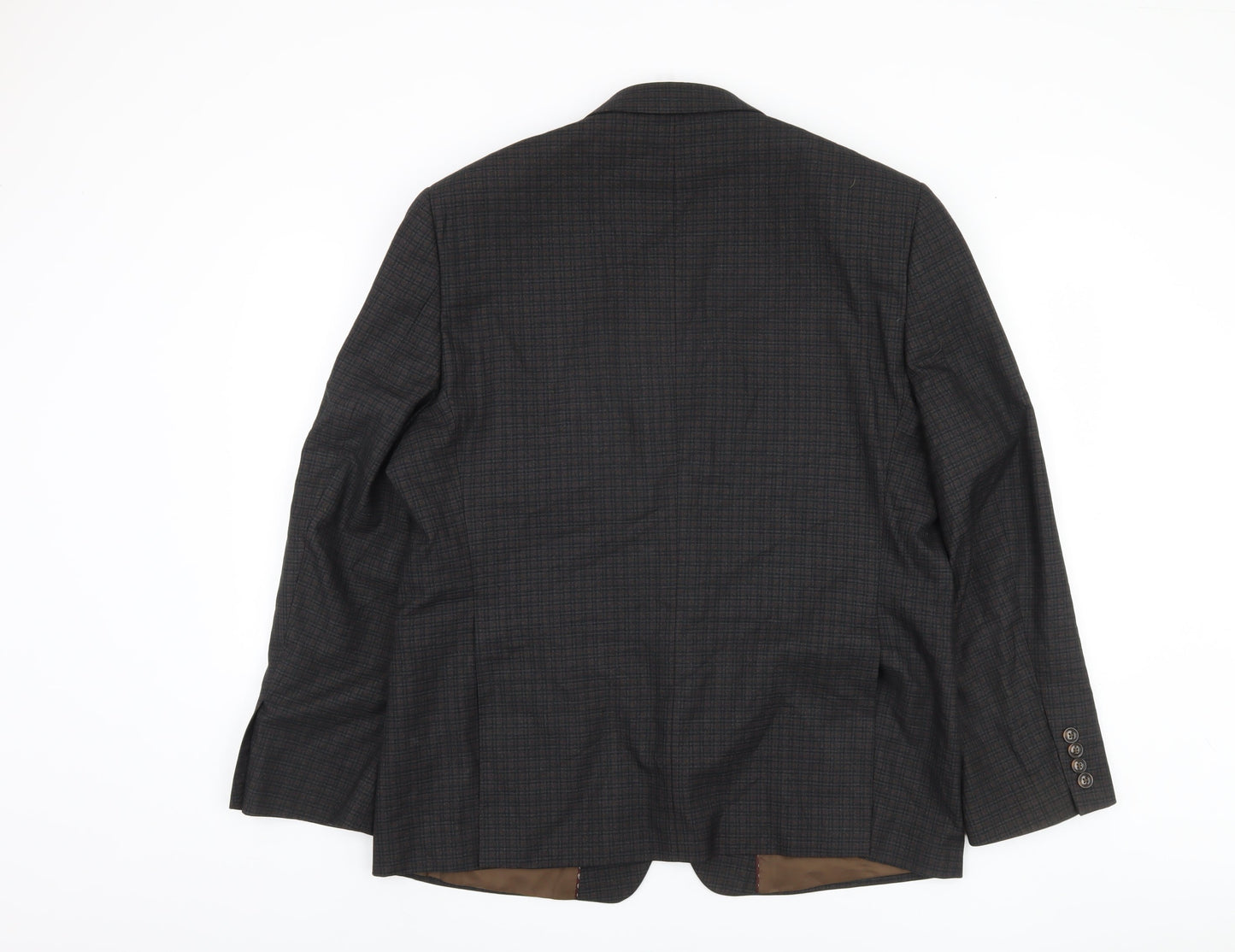 Fellini Men's Brown Check Suit Jacket 44S