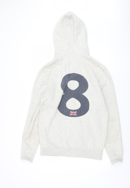 Jack Wills Men's Grey Full Zip Hoodie M