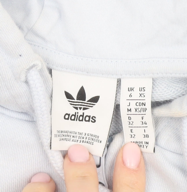 Adidas Women's XS White Full Zip Hoodie