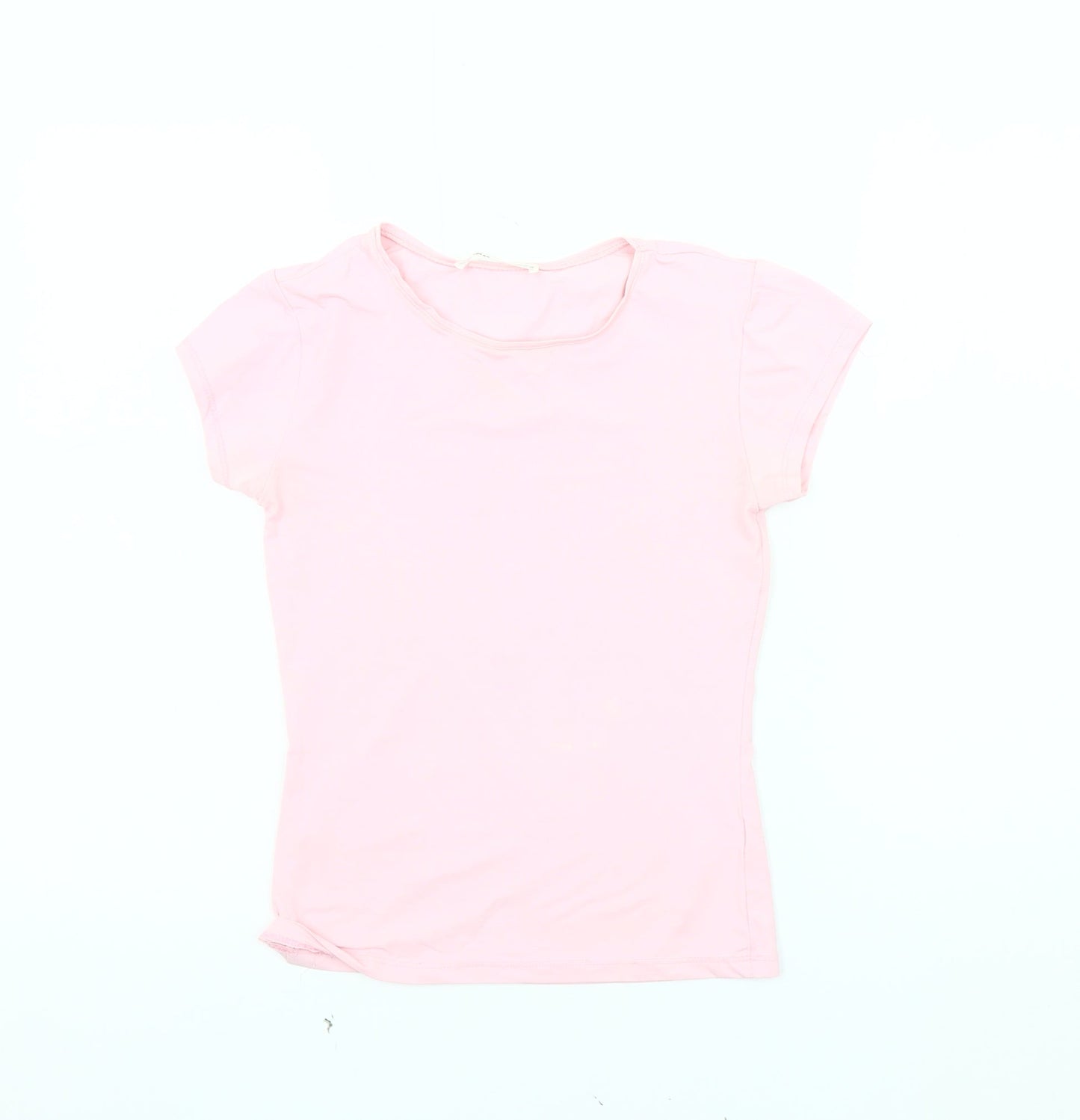 Pull & Bear Women's Pink Crew Neck T-Shirt Size 12