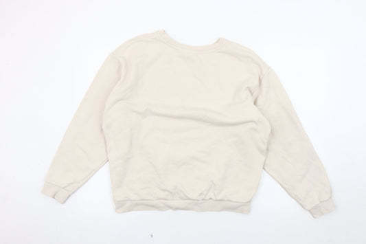 Womens UK 10 Regular Slazenger Beige Pullover Sweatshirt
