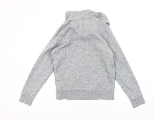 Jack Wills Women's Grey Basic Hooded Jacket Size 8