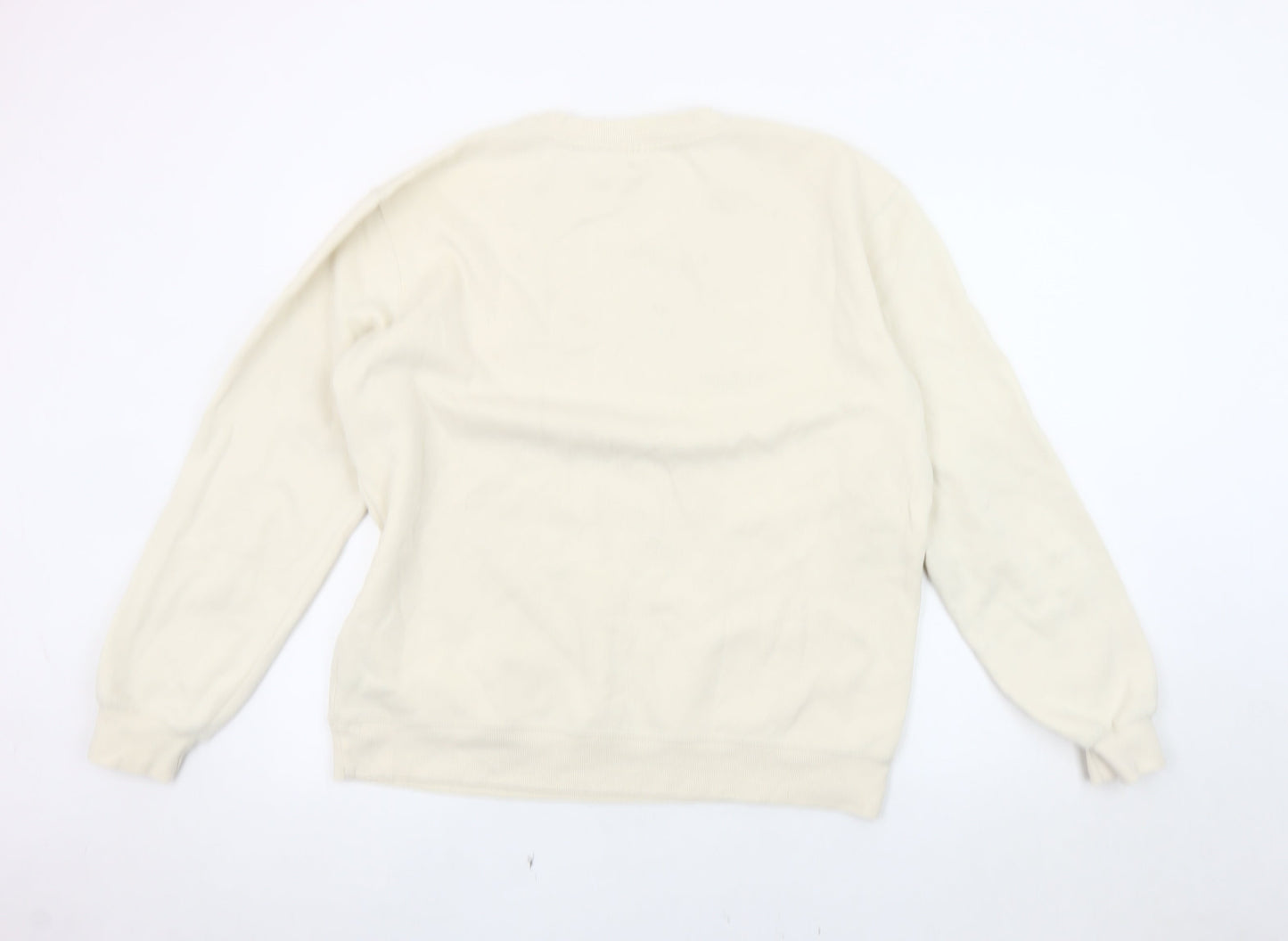 Disney Men's M Mickey Mouse Beige Pullover Sweatshirt