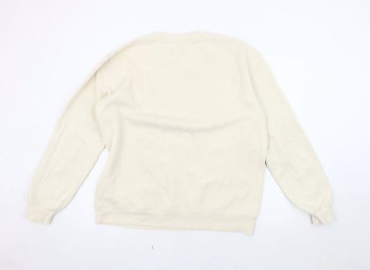 Disney Men's M Mickey Mouse Beige Pullover Sweatshirt