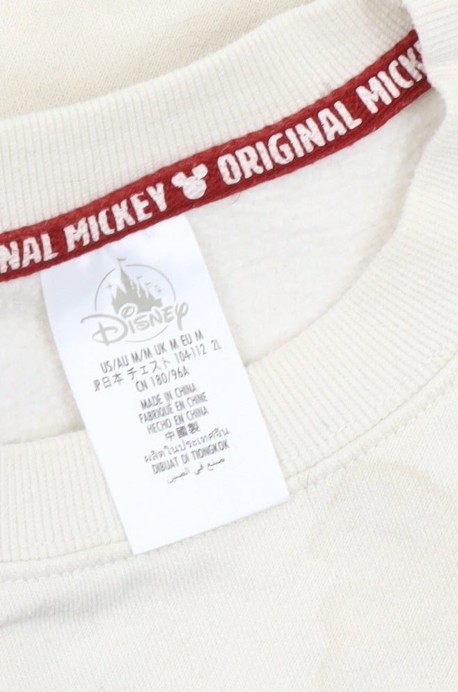 Disney Men's M Mickey Mouse Beige Pullover Sweatshirt