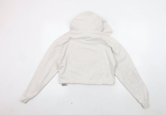 Guess Women's Ivory Logo Hoodie S